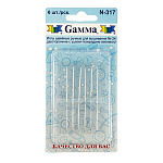 Иглы для шитья " Gamma " для вышивания №24, 6шт, двусторонние, ушко посередине, в конверте