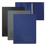 Папка 4 кольца " Erich Krause " А4 35мм Megapolis ассорти, пластик 0,6мм, с текстурой поверхности " песок "