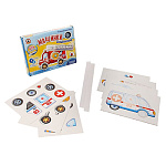 Игра на липучках " Русский стиль " Машинки. Спецтехника, состав: 4 машинки, 16 деталей с липучкой, правила игры, картонная упаковка 22*17*4см