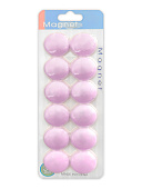 Набор магнитов " KWELT " для доски 12шт 30мм Сиреневые, картонный блистер, европодвес