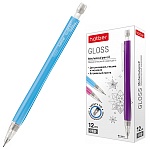 Карандаш механический " Hatber " Gloss 0,5мм ассорти с ластиком, 2 запасных грифеля