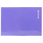 Обложка для паспорта " Имидж " Passport крокодил, фиолетовая, натуральная кожа, тиснение серебро