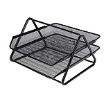 Лоток " KWELT " горизонтальный, 2 отделения, 29,3*35*20см, металлический, сетчатый, черный