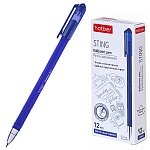Ручка шариковая " Hatber " Sting синяя 0,5мм, толщина письма 0,25мм, чернила на маслянной основе soft ink, трехгранный корпус, игольчатый пишущий узел, в картонная упаковка