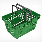 Корзина Classic пластиковая с 2 пластиковыми ручками, 20л, зеленая, 435*305*235мм
