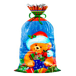 Пакет Новогодний ПП " Интерпак " без ручек, 30*50см 91мкм Подарок другу фольгированный