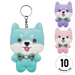 Мягкая игрушка-брелок " KWELT " Волчонок в бабочке, 10см, ассорти