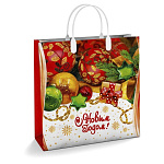 Пакет Новогодний ПЭ " Интерпак " с пластиковой ручкой МП, 30*30см 150мкм Событие