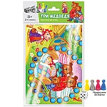 Игра ходилка " Русский стиль " Три медведя: игровое поле 30*42см, 4 фишки, правила игры, 3+, пакет, европодвес