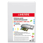 Пленка для ламинирования с клеевым слоем " deVente " А3 0,08мм, глянцевая, 100л, 303*426мм