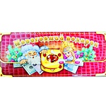 Открытка " Праздник " 885 Новогодняя-Новогодний подарок- Дед Мороз и Снегурочка- сложноконструктивная, доллары, фольга