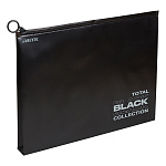 Папка на молнии " deVente " А4 Total Black, с расширением, пластик 0,18мм, непрозрачная, с рисунком, индивидуальная маркировка