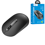Мышь " Hoco " GM14 Platinum беспроводная оптическая, 3 кнопки, черная, 1200 DPI, USB (батарейки в комплект не входят)