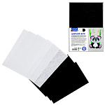 Фетр цветной " Mazari " А4 8л 2цв 1мм Черный, белый, мягкий, пластиковый пакет, европодвес