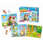 Игра на липучках " Русский стиль " Сосчитай-ка!, состав: 6 игровых полей, 21 элемент, липучки, правила игры, картонная упаковка 25*18,5*2,5см