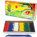 Пластилин " KWELT " Классический 6цв 120г со стеком, картонная упаковка