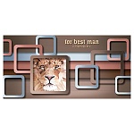 Конверт для денег " Мир открыток " 4-15 For best man, Лев, 168*83мм, без отделки