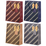 Пакет бумажный " Basir " 18*23*10см For you, ассорти (без возможности выбора дизайна), ламинированный, тиснение фольгой