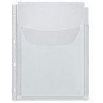 Файл А4 " deVente " 140 мкм, прозрачный, с расширением, клапан, ПВХ, индивидуальная маркировка