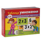 Игра обучающая 5+ " Hatber " Таблица умножения, в наборе: 64 карточки, картонная упаковка 14,8*11*4см