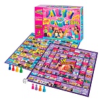Игра настольная " Русский стиль " 4 в 1 Party games. Girls, от 9 лет, состав игры: игровое поле 2шт, фишки 8шт, кубик, правила