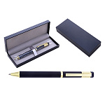 Ручка шариковая " Mazari " Fortis G синяя 0,7 мм сменный стержень 98мм, пулевидный пишущий узел, поворотный механизм, металлический корпус, упаковка - футляр