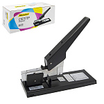 Степлер мощный №23 на 210л " Silwerhof " 100скоб пластик/металл, один режима скрепления скоб, глубина закладки 65мм, использование скоб 23/6, 23/8, 23/10, 23/13, 23/15, 23/17, 23/20, 23/23, черный, картонная упаковка