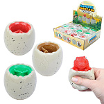 Мялка-антистресс " Рыжий кот " Динозавр 6,2*5,8cм, ассорти (без возможности выбора цвета), индивидуальная упаковка, шоубокс