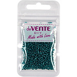 Бисер " deVente " Diy Metallic круглый, непрозрачный металлизированный, 2мм, 10гр, бирюзовый, пакет, европодвес