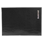 Обложка для паспорта " Имидж " Passport черная, натуральная кожа, тиснение серебро