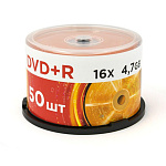 Диск DVD+R Mirex 4.7 GB 16x Cake box 50шт