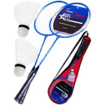 Набор для бадминтона " Рыжий кот " 2 ракетки металлические, 2 волана, сетка 65*20*4,2см, в чехле