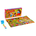 Игра ходилка " Задира " Кто украл день рождения, состав: игровое поле, 4 фишки, кубик, правила игры, книжечка, в пакете 15*25см