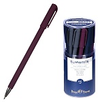 Ручка шариковая " Bruno Visconti " SlimWrite Original, синяя 0,5мм, толщина письма 0,4мм, пластиковый корпус, покрытие soft-touch, цвет корпуса - ассорти multicolor, металлический наконечник, колпачок с клипом, сменный стержень, пластиковый тубус