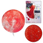 Шар латексный " KWELT " 20"/50см Bobo прозрачный с красным глиттером