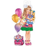 Плакат фигурный " Мир открыток " 0-35 А3 Девочка с грамотой