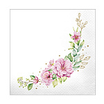 Салфетки бумажные 2-слойные " Лилия " Лейтмотив 20шт, 100% целлюлоза, 33*33см