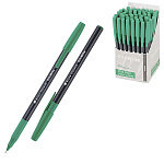 Ручка шариковая " Bruno Visconti " GripWrite Grey, зеленая 0,7мм, толщина письма 0,5мм, пластиковый корпус, цвет корпуса - серый, резиновый держатель, колпачок с клипом, одноразовая, картонная упаковка