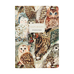 Тетрадь экокожа А5 60л " Bruno Visconti " Fauna. Волшебные совы, клетка, сшивка, тонированный блок 80г/м2, вторая обложка с титульным листом, скругленные углы