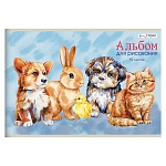 Альбом А4 10л " Эксмо " Пушистые друзья, на скобе, обложка - мелованный картон, блок- офсет 110г/м2