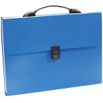 Папка-портфель " deVente " А4 Daily 1 отделение, синий, на замке, пластик 0,9мм, непрозрачный
