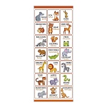 Закладка магнитная " Империя поздравлений " 410 Детская, Дикие животные Английский язык, без отделки, 56*137мм