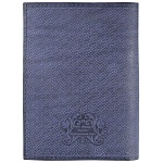 Обложка для автодокументов и паспорта " Имидж " Documents синяя, натуральная кожа, тиснение конгрев