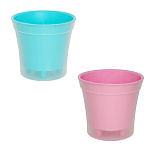 Кашпо " Милих " Каприз, 2л, h=150мм, d=165мм, с дренажным горшком, пластик, ассорти (без возможности выбора цвета)