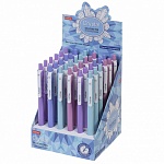 Ручка шариковая автоматическая " Hatber " Criatall синяя 0,7мм, чернила на масляной основе, ассорти, цветной пластиковый корпус, картонный дисплей