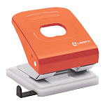 Дырокол на 30л " Lamark " Mettallic металлический, встроенная линейка, оранжевый