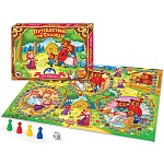 Игра ходилка " Русский стиль " Путешествие по сказке. Три медведя, состав: игровое поле, 4 фишки, кубик, правила игры, от 3лет, картонная упаковка 22*32*3см