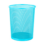 Корзина для мусора " KWELT " 12л металлическая, сетчатая, голубая