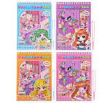 Альбом с наклейками спираль " Mazari " Румбокс, Девочки, 133*190мм, 8 локаций, 8 листов с наклейками, пинцет, 4 дизайна, пакет