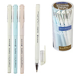 Ручка шариковая " Bruno Visconti " EasyWrite.Milky, синяя 0,5мм, толщина письма 0,4мм, пластиковый корпус, покрытие soft-touch, цвет корпуса - ассорти multicolor, резиновый держатель, металлический наконечник, колпачок с клипом, сменный стержень, пластико